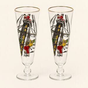 Vintage Libbey Treasure Island Ship Pirate Pilsner Glasses – Set of 2